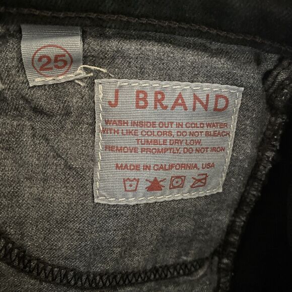 J BRAND Pencil Leg Jeans 942 Jett Black Low Rise 25 - Picture 6 of 7